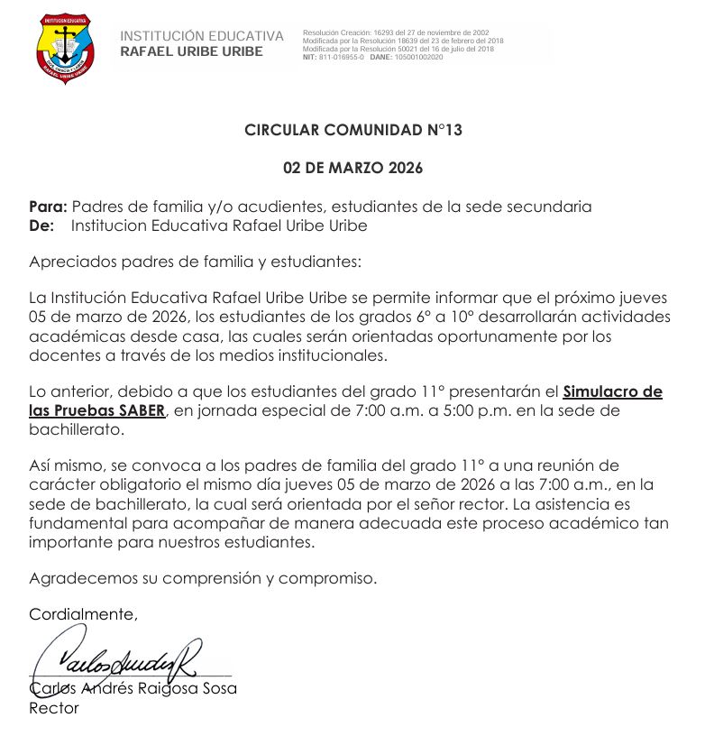 INFORMACIÓN IMPORTANTE